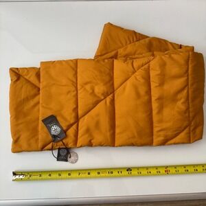 Vince Camuto Puffer Scarf Gold Mustard Yellow Quilted O S T U NWT Women's Wrap